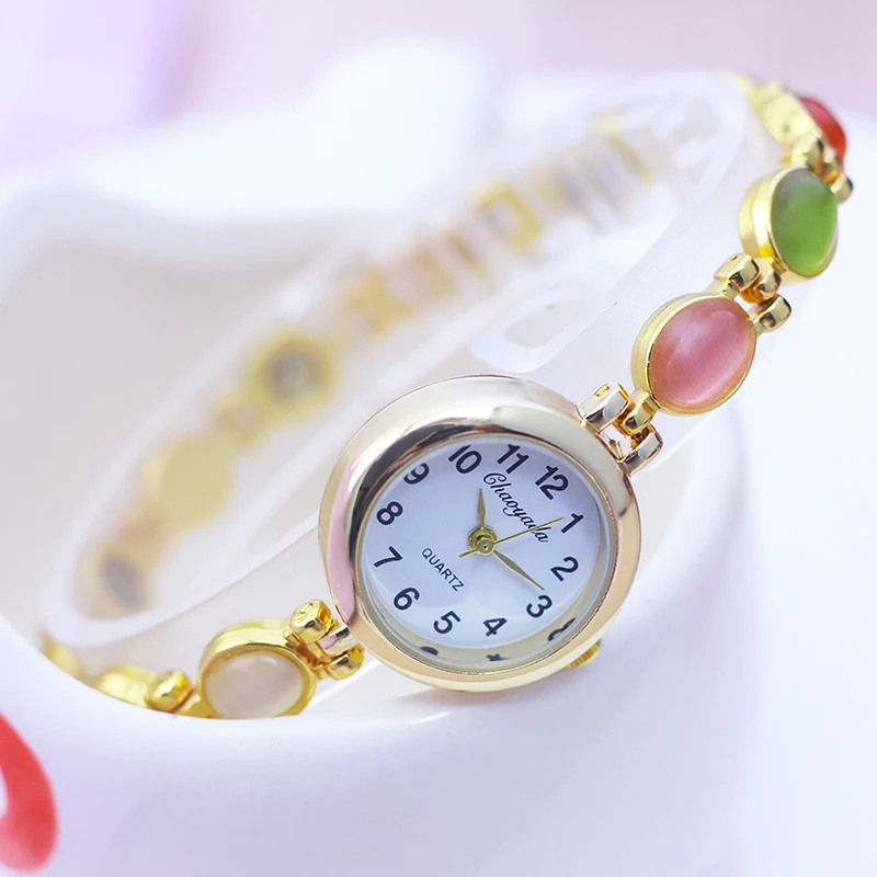 2025 Famous Brand Chaoyada Lady Women Jewelry Hand Catenary Wristwatch Mother Gifts Quartz Rhinestone Fashion Luxury Watches 4