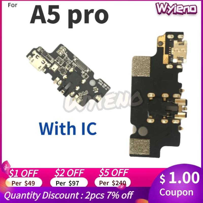 Зарядная док-станция Wyieno для UMIDIGI A5 Pro USB-разъем аудиоразъем микрофон с гибким