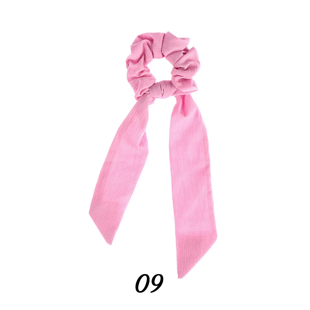 Style A (09) Для женщин Цветочный принт обтянутая тканью; эластичная лента для волос, бабочка шарф в богемном стиле, с повязкой на голову с бантом для волос Резиновые Амортизаторы для девочек резинки для волос аксессуары - Цвет: Style A (09)