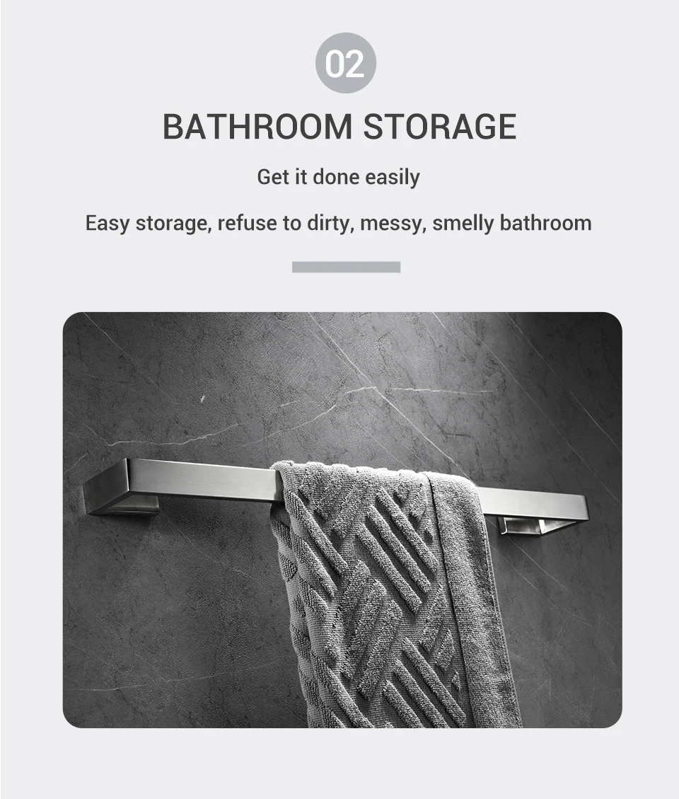 BagnoLux Gebürstet Edelstahl Schöne Wand Haken Wc Papier Halter Handtuch Bar Bad Zubehör – Detail 9