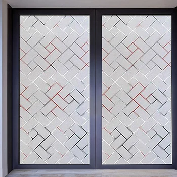 

Sunice Static Cling Decorative Window Film Non-adhesive Frosted Glass Sticker Privacy safety safety film with width 45cm
