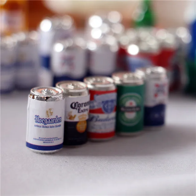 5pcs 1/6 Scale Miniature Dollhouse Mini Beer Cans Wink Drinks Play Food for Blyth Barbies Doll Miniture Drink Toys 2