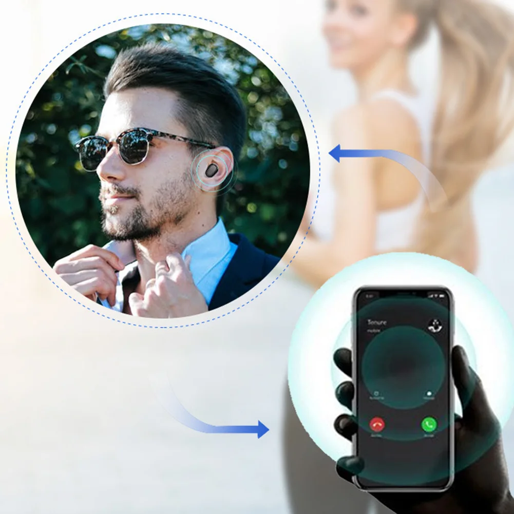 Noise Cancelling Mini Music TWS Bluetooth 5 0 IPX5 Waterproof LED Power Dispaly Charging Box Gaming Wireless Earbuds HiFi Stereo