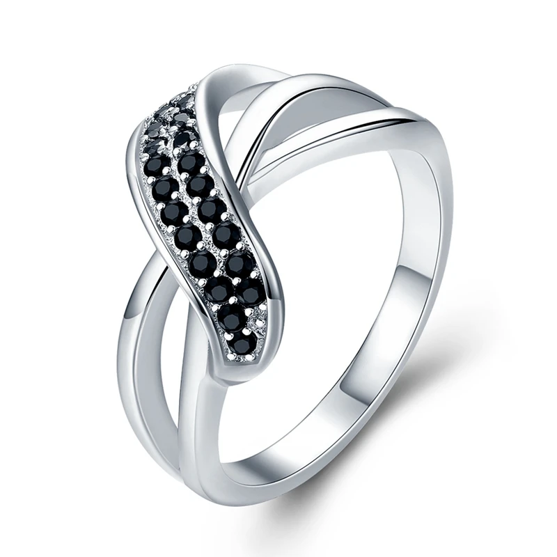 Ceny SODROV prawdziwe 100% 925 srebro pierścień palec czarny spinel liść obrączki dla kobiet srebro biżuteria G036