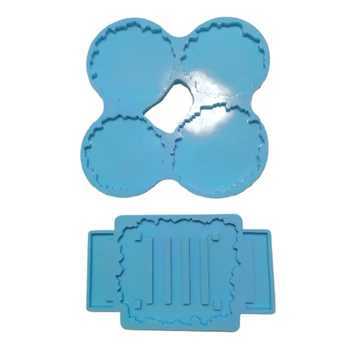 

DIY Crafts Decorations Making Tools Cup Mat+Holder Silicone Mould Kit Coaster+Stand Epoxy Resin Mold Set