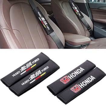 

Car Seat Belt Shoulder Pad Cover Car Styling For Honda Mugen Accord Civic CRV Fit Vezel Jazz Crider Greiz Insight Elysion Amaze