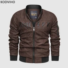 Замшевая кожаная куртка, зимняя мужская повседневная приталенная куртка со стоячим воротником, однотонная верхняя одежда, мужские осенние куртки для фитнеса, мотоциклетная байкерская куртка