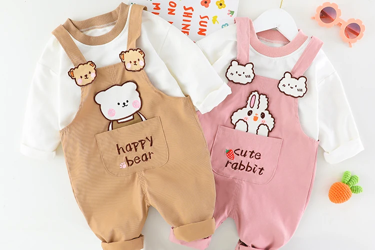 waterproof baby suit Girls Clothes Babi Autumn Spring New Fashion Style Cotton Material Baby Clothing 3 Years Old 2 Children Suit pajamas for newborn girl 