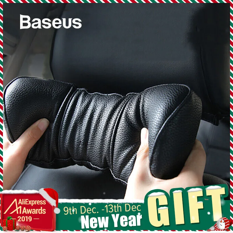 Online Baseus Universal coche almohada 3D memoria espuma caliente coche cuello almohada asiento de cuero pu reposacabezas cojín reposacabezas accesorios de coche
