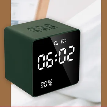 

Mini Stereo Music Clock Bluetooth Audio Loudspeaker Wireless Portable Outdoor Hifi Subwoofer Fashion Speaker With Mic Sh#