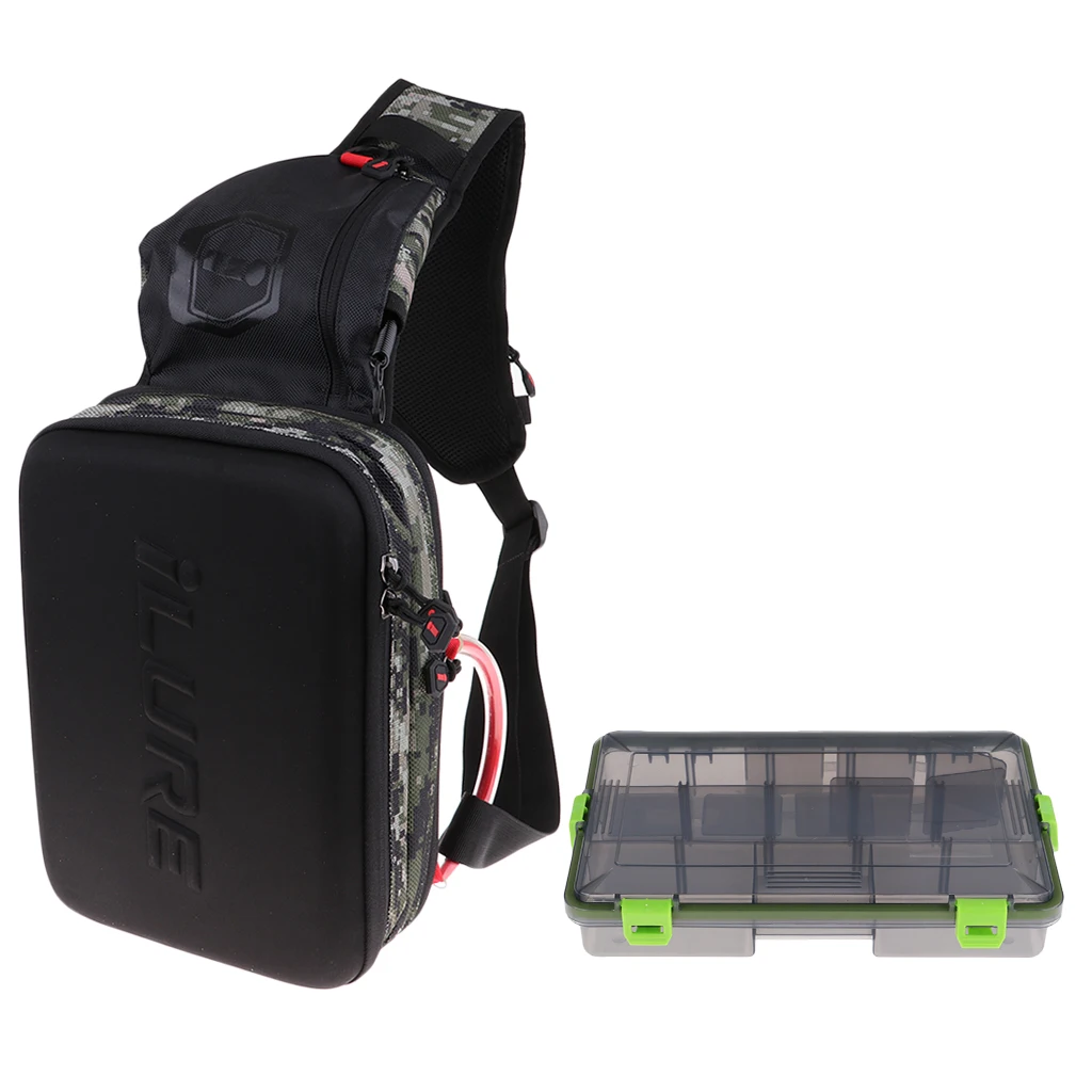 

Cost-efficient Fishing Lure Pouch Shoulder Carry Bag with Fishing Tackle Lure Storage Case Box