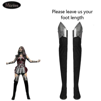

The Boys Season 1 Cospaly Queen Maeve The Seven Costume Boots Only Shoes High Heel Knee Leather Halloween Adult Custom Girl