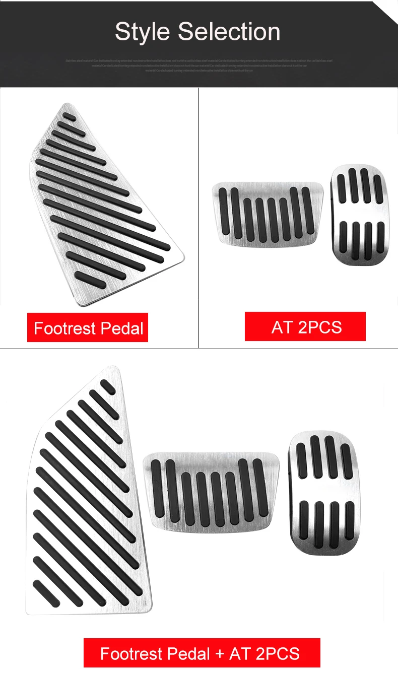 Car Parts Car Fuel Foot Pedal Brake Pedal Cover For Toyota Corolla 2019 2020 Aluminum Alloy Car Accessories
