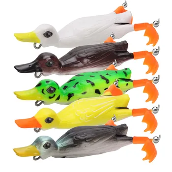 

Loogdeel 1PCS NEW Top Water DUCK Frog Fishing Lure 25g 11cm 3D Eyes Simulation Floating Artificial Baits Bass Snakehead Lure