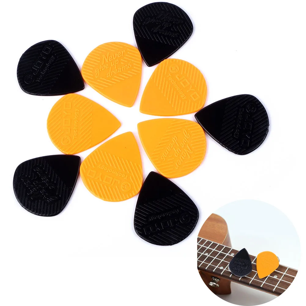 10pcs Bass Picks Guitar Plectrum Wear Resistant Professional Universal Plastic Non Slip Triangular Acoustic Electric Holder