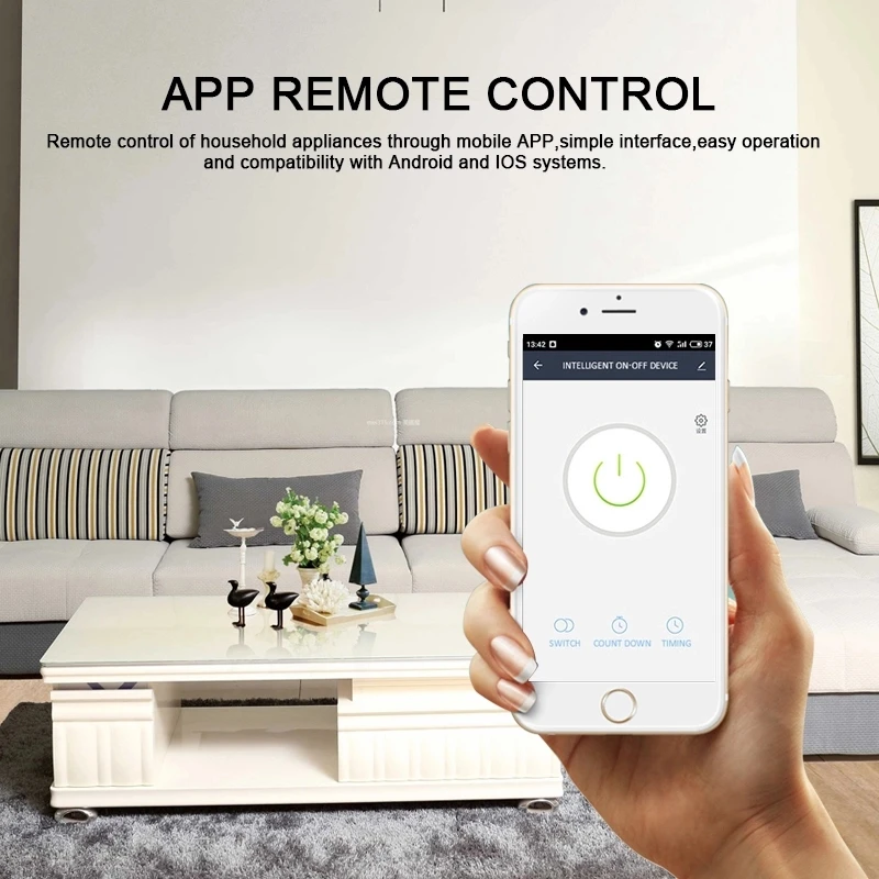 5 шт. ACCKIP Wifi смарт-переключатель Tuya APP Wifi беспроводной пульт дистанционного управления Универсальный автоматический выключатель DIY умный дом