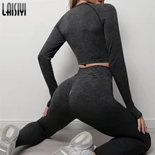 Two Piece Set Sport Outfit For Woman Workout Set Women's Tracksuit Crop Top Push Up Leggings Women Suit For Fitness Sportswear