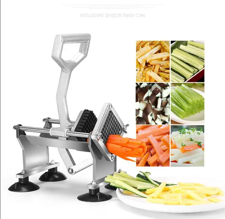 manual potato cutting machine, commercial Household potato, radish, cucumber, onion cutting machine, 7,10, 14mm blade