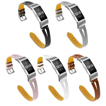 

Genuine Leather Bands Compatible With / For Fitbits Charge 2 Wristband Replacement Straps Women Men