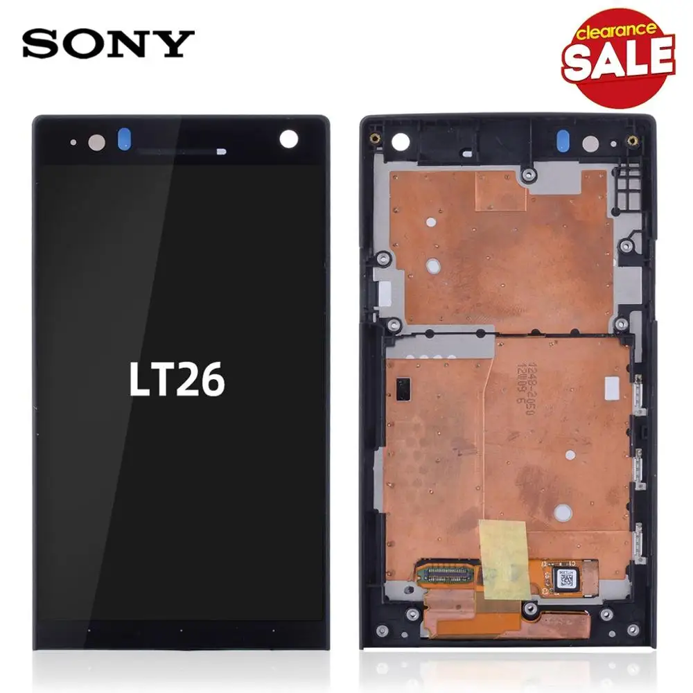 

100% Original 4.3" For Sony Xperia S LT26i LT26 LCD Touch Screen with Frame For Sony Xperia S Display Digitizer Assembly
