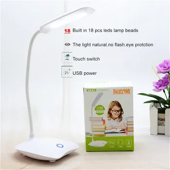 

portable LED Touch On/off Switch LED Desk Lamp 3 Modes Dimmable Eye Caring LED Table Lamp light USB Rechargeable With Pen Holder