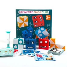 Cube en bois aux formes géométriques changeantes pour enfants, jeu de Puzzle assorti, jouets éducatifs Montessori pour la petite enfance