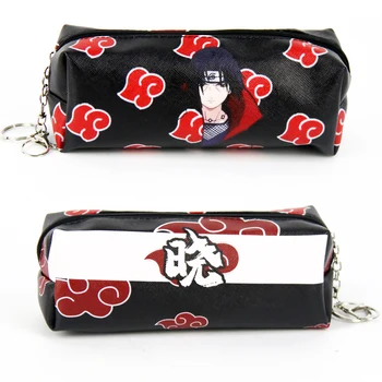 

Anime Naruto Akatsuki PU Leather Pencil Bag Travel Cosmetic bag Zipper Storage bag
