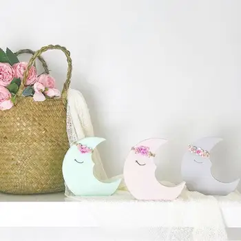 

Nordic Nursery Decor Wooden Moon Cloud For Kids Room Decoration Nordic Scandinavian Style Decoration For Children's Kids Room