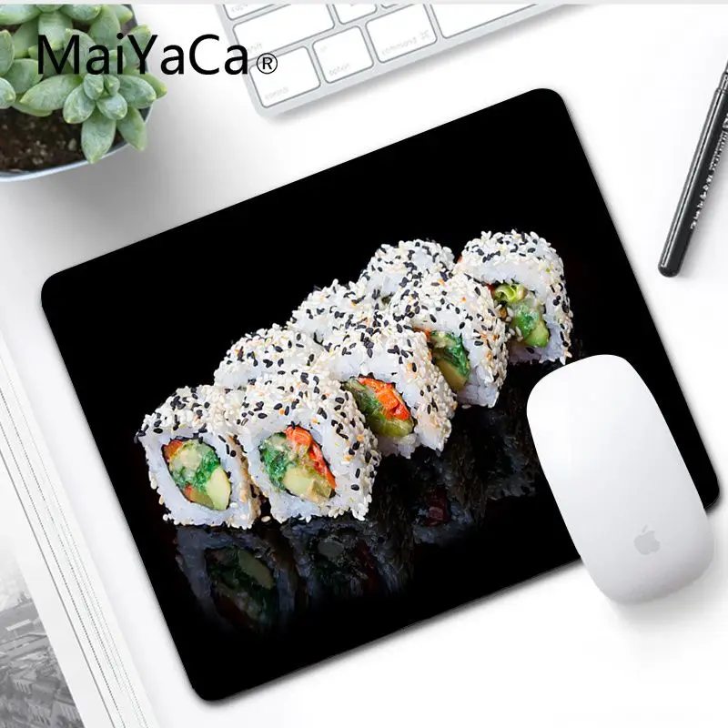 No LockEdge 25x29cm MaiYaCa суши индивидуальные коврики для мышки ноутбук коврик для мышки в стиле аниме Удобная мышка коврик игровая защелка для мыши - Цвет: No LockEdge 25x29cm