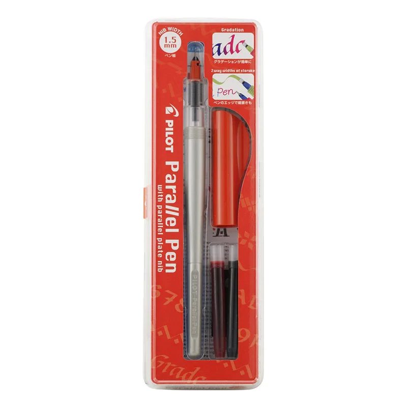 1.5mm Red Японский импортный пилот FP3-SS 1,5 2,4 3,8 6,0 мм параллельная ручка с насадкой в виде утки специальное искусство готический Цветок шрифт английская каллиграфия ручка - Цвет: 1.5mm Red