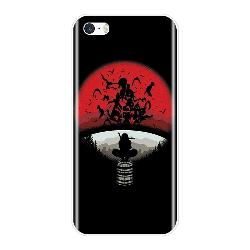 Наруто Итачи Учиха японский мультфильм крутая задняя крышка для iPhone 5 S 5C 5S SE