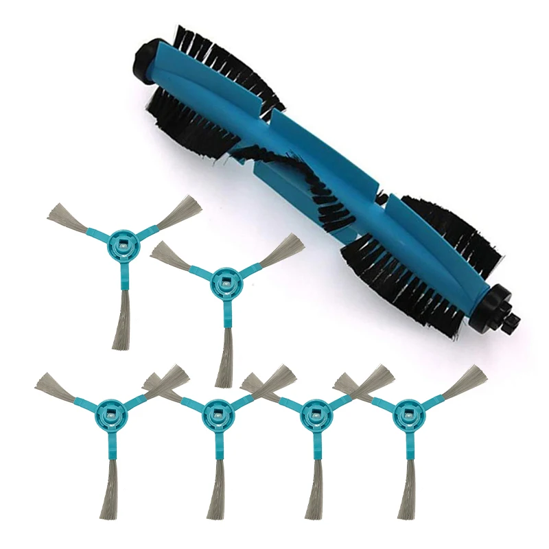 

6pcs Side Brush 1pc Main Brush Vacuum Parts & Accessories For conga 3090