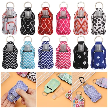 

30ML Refillable Bottles Travel Hand Sanitizer Keychain Carrier Holder Reusable Liquid Dispenser Portable Small Cosmetic Containe