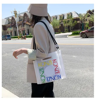 

Women Fashion Totes Purse Handbags Large Translucent Shoulder Bag For Work School Bag Beach Travel Purse