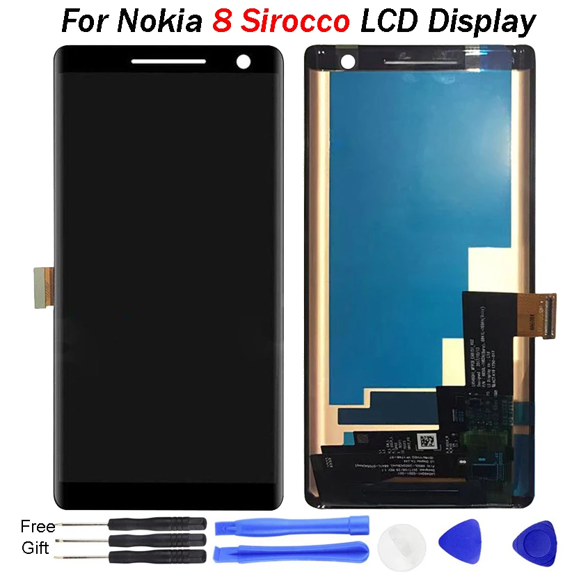 

5.5"For Nokia 8 Sirocco LCD Display Screen with Touch Screen Digitizer Assembly Replacement Parts Free Shipping For Nokia 8S LCD