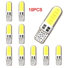 10 шт. 12SMD светодиодный W5W T10 194 168 COB Светодиодная парковочная лампа с клиновидным цоколем, габаритная лампа, цвет белый 10 шт. 12SMD светодиодный W5W T10 194 168 COB Светодиодная парковочная лампа с клиновидным цоколем, габаритная лампа, цвет белый