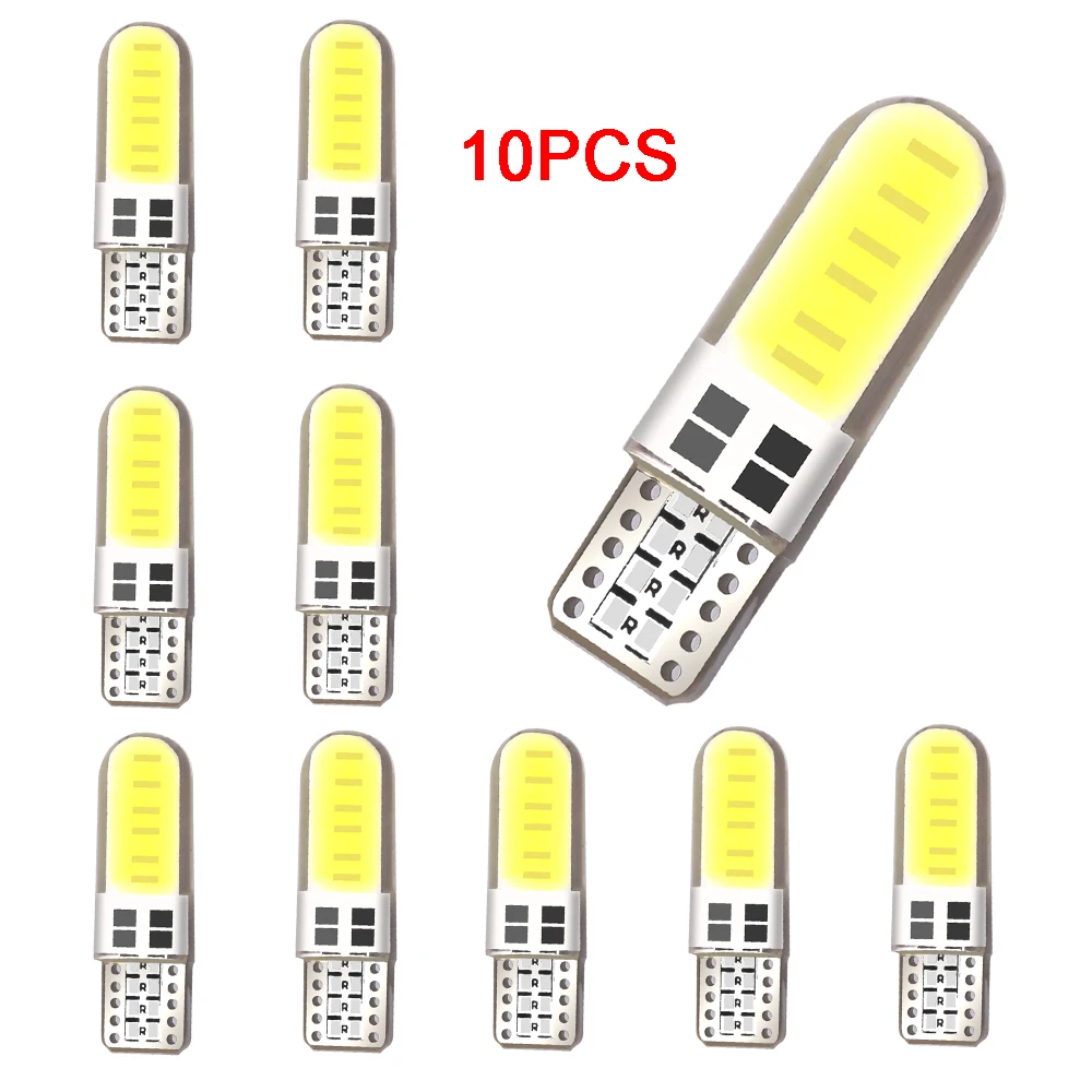 10 шт. 12SMD светодиодный W5W T10 194 168 COB Светодиодная парковочная лампа с клиновидным