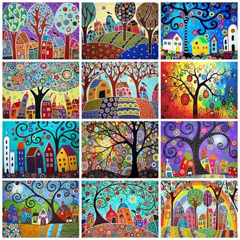

Evershine Full Square Round Drill 5D DIY Diamond Painting Abstract Tree Diamond Embroidery Scenery Cross Stitch Kit Home Decor