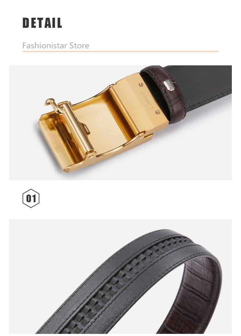 Luxury Brand men's belts Automatic Buckle Buckle Business Grain Leather Belt Men ceinture homme Riem pasek meski gürtel