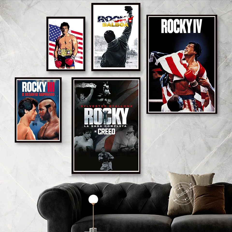 Rocky Poster Canvas Wall Art Picture For Room Home Decoration