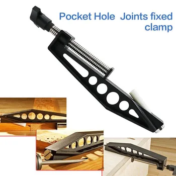 

2pcs Metal Plastic Slant-Hole Jig Clamp Woodworking Tool Slant Hole Accessories Durable And Practical To Use