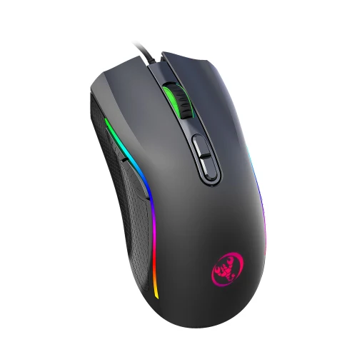 Черный A869 Программирование макросов RGB светильник игровая мышь esports проводная мышь 6 файл dpi файл регулируется до 7200 точек/дюйм - Цвет: Черный