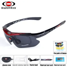 DAZOWNAY Bicycle Glasses Eyewear Sunglasses Men Women Polarized UV400 Cycling MTB Bike Road Bike Fishing Running Googles 5 Lens