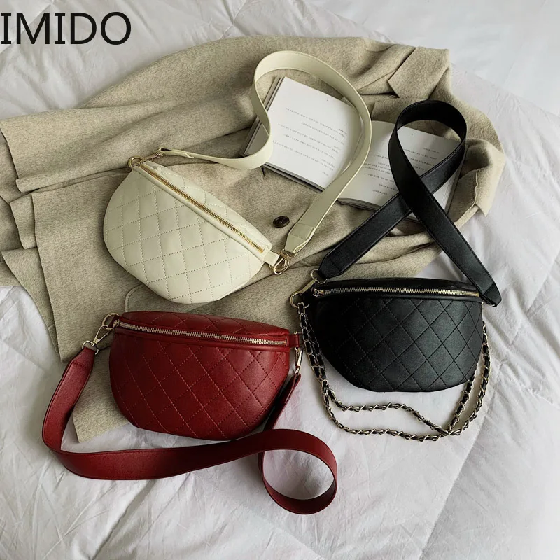

IMIDO Chest Bag Female 2019 New Rhombic Chain Pockets Wild Shoulder Slung Super Fire Bag Designer Bags bag women