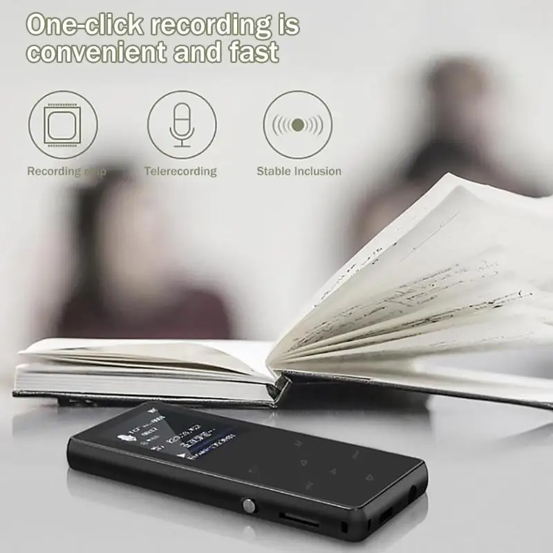 K1 Bluetooth Сенсорный экран MP3 MP4 плеер 8g/16g воспроизведение музыки FM радио видео рекордер электронная книга чтение 90x40x8 мм