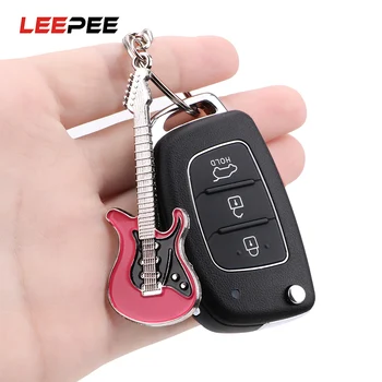

LEEPEE Guitar Car Keychain Auto Key Ring Keyring Pendant Musical Instruments Pendant Classic Key Chain Auto Accessories