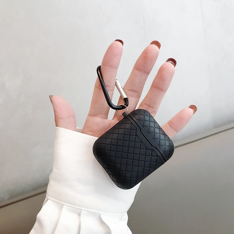 Тканый чехол с узором для Airpods 1 2 чехол Беспроводная Bluetooth сумка для наушников Мягкий чехол из ТПУ для Airpods1 2 Heatset зарядная Коробка Чехол