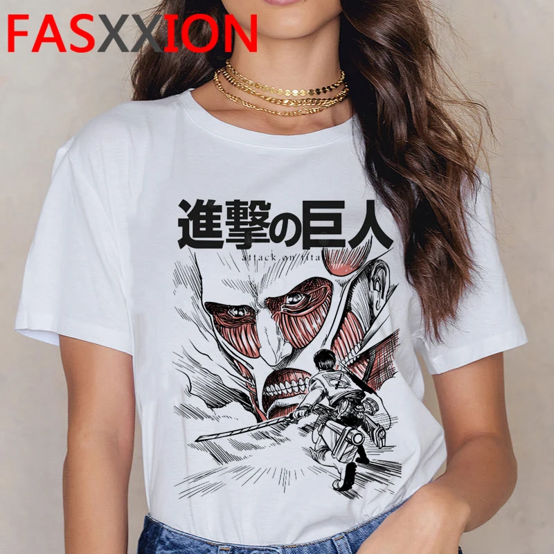 Футболка мужская с японским аниме атака на Титанов крутая смешная футболка