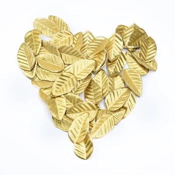 

100/200/300 Pieces Silk roses leaf Gold Leaves artificial plants decorative flower Christmas garland diy gift home wedding decor