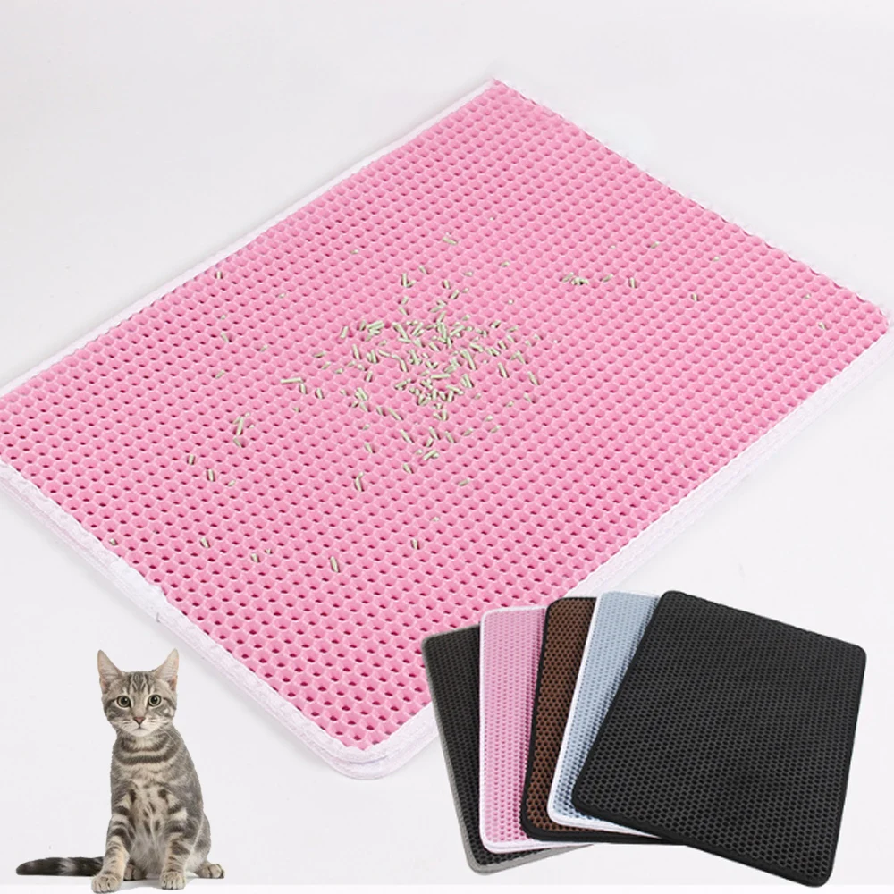 

Waterproof Pet Cat Litter Mat Double Layer Litter Cat Pads Trapping Pet Litter Box Mat Pet Products Bed For Cats House Clean
